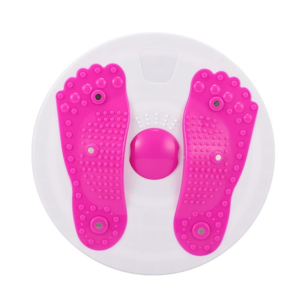 Twisting Waist Plate Rotatable Fitness Sport Slimming Device Rose Red