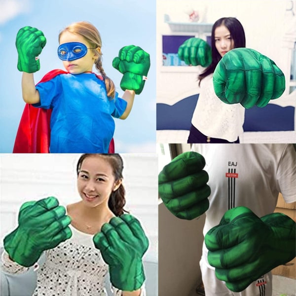 Legetøjshandske Hulk Green Fist Plyslegetøj