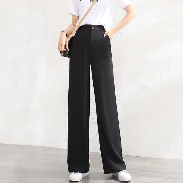 Woman's Length Loose Pants Black L