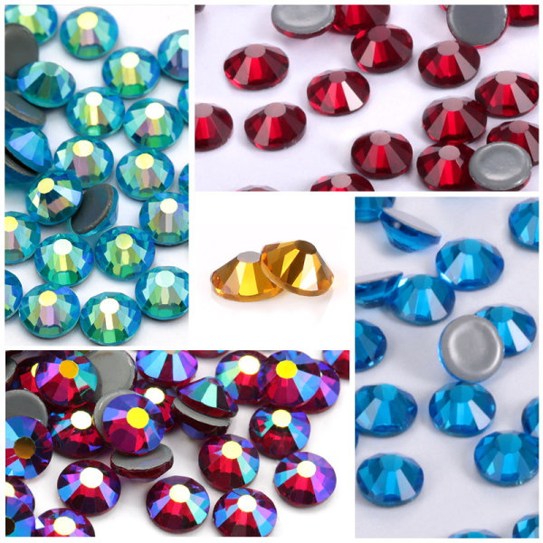 【Tricor-butikk】 Hot Melt Rhinestones Crystal Round Flat Rhinestones ädelstenar glasstenar 1440pcs 2.7-2.9mm