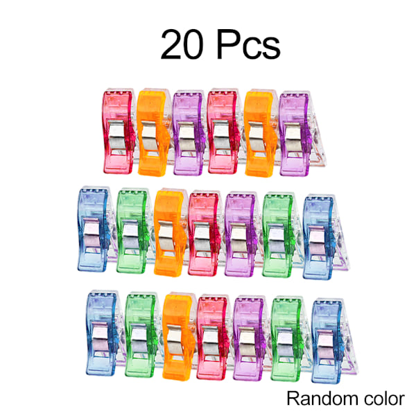 10/20/50 st Syklämmor Plastklämmor Quiltning Hantverk Virkning Stickning Säkerhetsklämmor Diverse transparent transparent 20 pcs