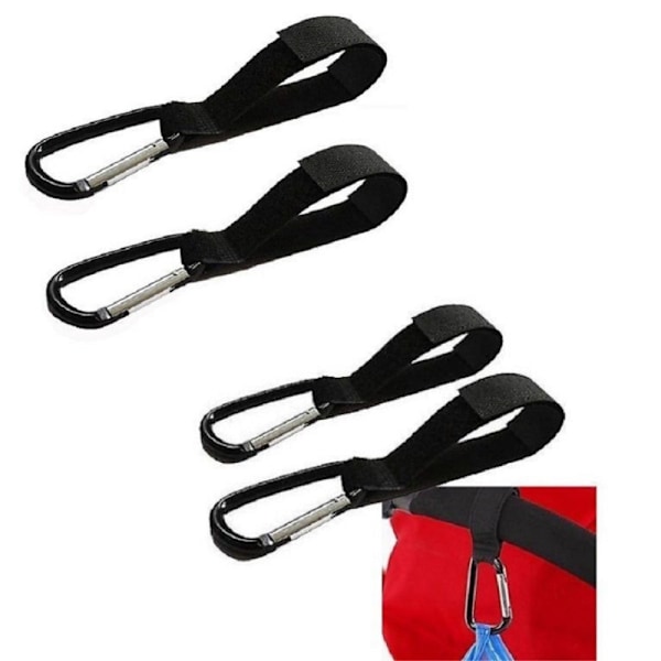 Barnvagnskrokar 2-Pack Black Svart