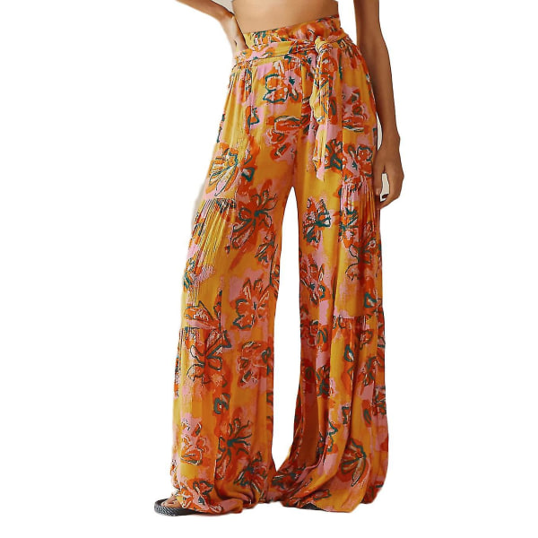 Women's Dance Pants Lace-up Loose Trousers Casual Beach Pants Yoga Pants CMK G XL