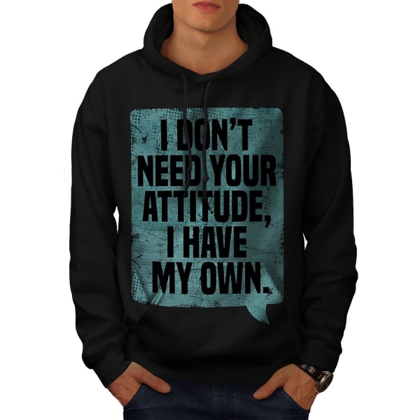 My Attitude Saying Funy Men BlackHoodie | Wellcoda CMK Black 2X-Large