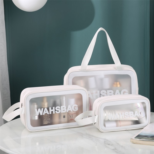 PVC kosmetisk väska Transparent badväska med stor kapacitet