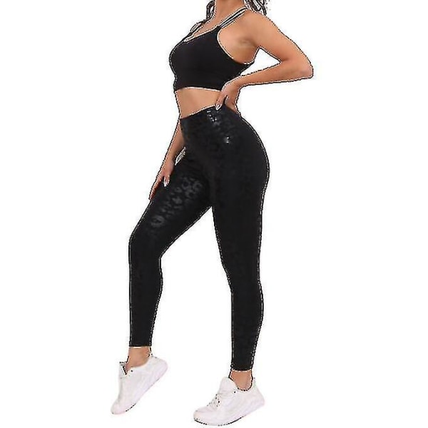 High Waisted Leggings For Women,printed Pants For Running Cycling Yoga CMK black M