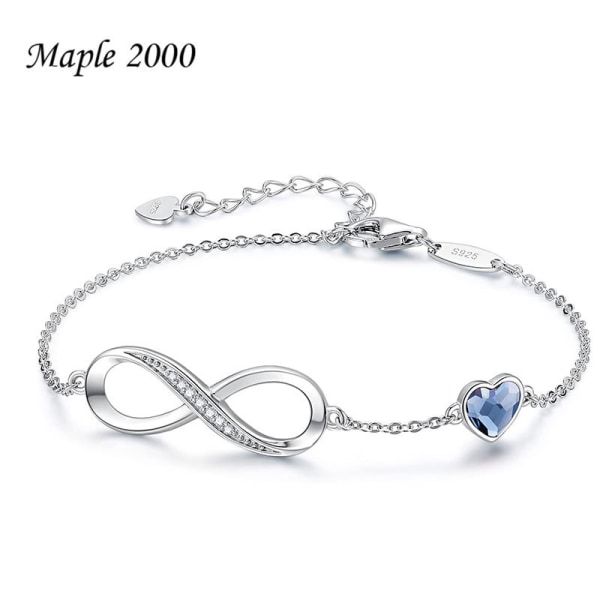 Naisten sydänsymboli-rannekoru Silver Bracelet - Blue