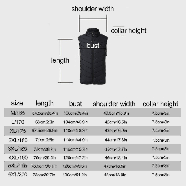 Vinteroppvarmet Vest Vinterjakke Usb Elektrisk Varmevest Oppvarmet Vintervest For Utendørs U CMK 3XL