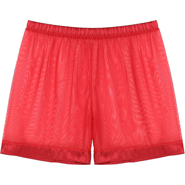 Gennemsigtige mesh løse shorts til mænd Lounge Undertøj Cover Up Boxer Trunks S-3xl S