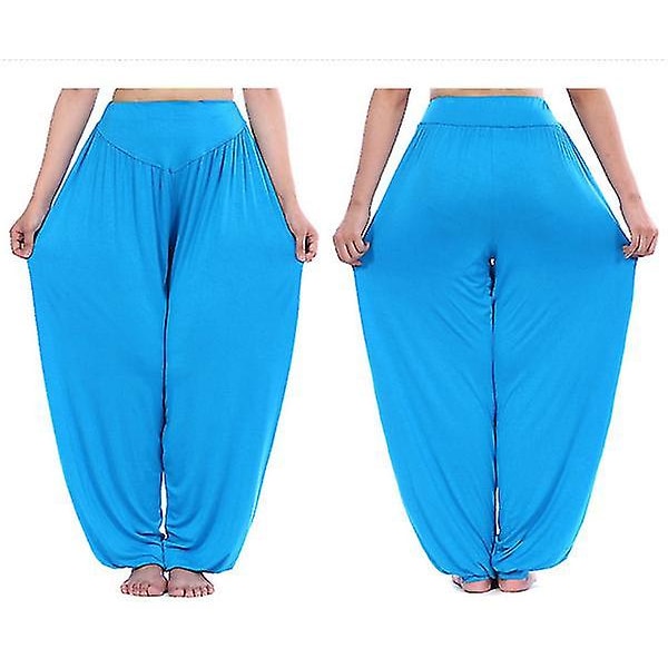 Women's Wide Leg Yoga Pants Blue 2XL