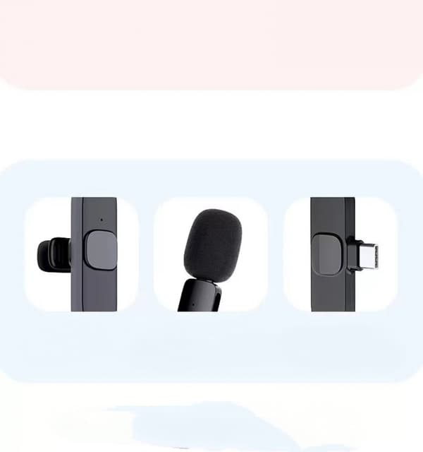 Trådløse mikrofoner til Android-telefon, Mini professionel trådløs lavaliermikrofon til videoindspilning Podcast sladdløs lapelmikrofon