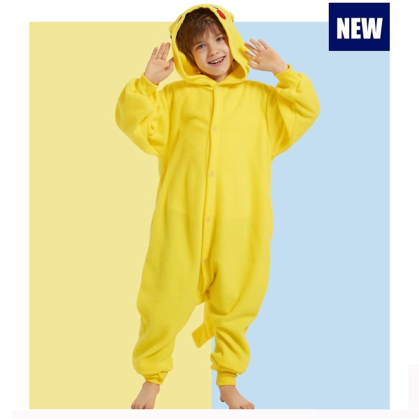 Unisex-lasten Onesie-pyjaman pehmoasu Söpö Halloween-asu K pikachu 125