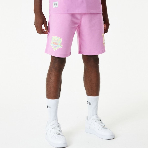 New Era LA Dodgers MLB Pastel Elasticated Shorts - Pink CMK Pink 2XL