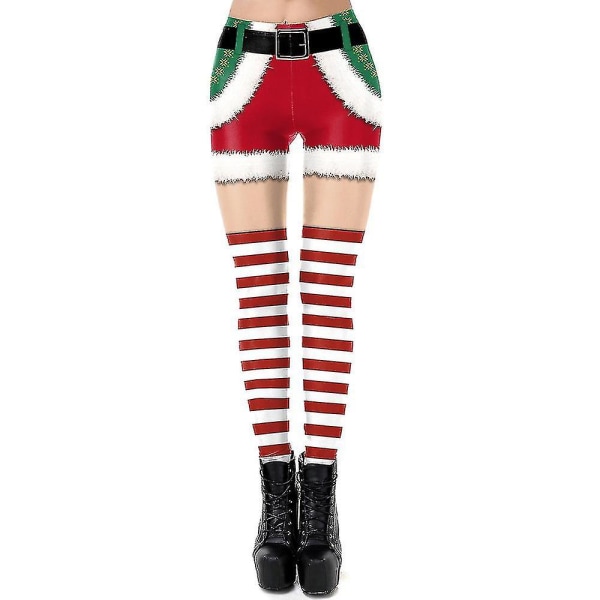 Women Christmas 3d Print Leggings Xmas Stretch Yoga Pants Trousers CMK G XL