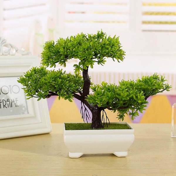 Bonsai kunstig fyrretræ plante til kontor / vindueskarm / gård