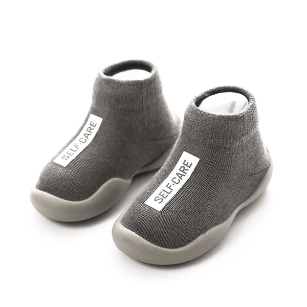 Unisex Soft Rubber Baby Toddler Shoes Gray 24-25
