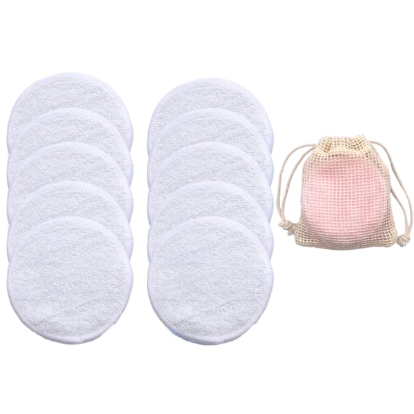 10st tvättbara runda kuddar Makeup Remover Pads