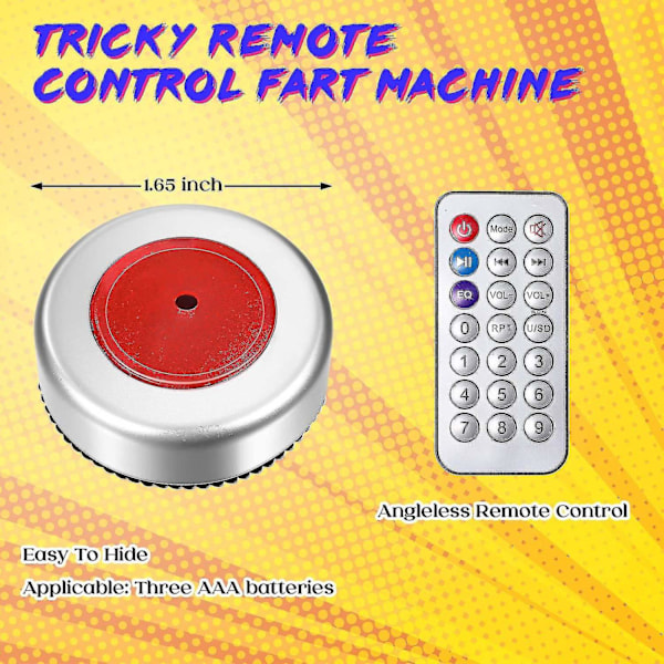 Aleko Fart Machine Remote Noise Maker Funny Gag Sound Machine Trådlös styrd Fart Toys Praktiska skämt Leksaker Prank