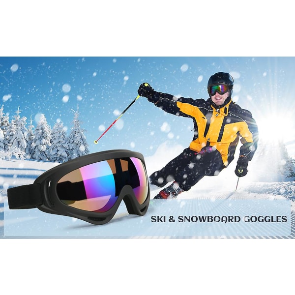 Skidglasögon 2st Skidåkning Snowboard Goggles Snow Goggles Glasögon A cbc9  | A | Fyndiq