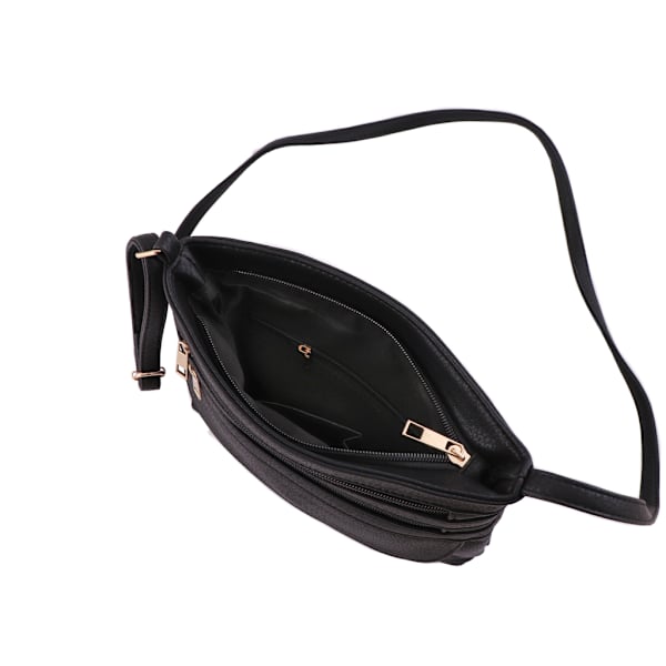 Lille, let skuldertaske Sort Black one size