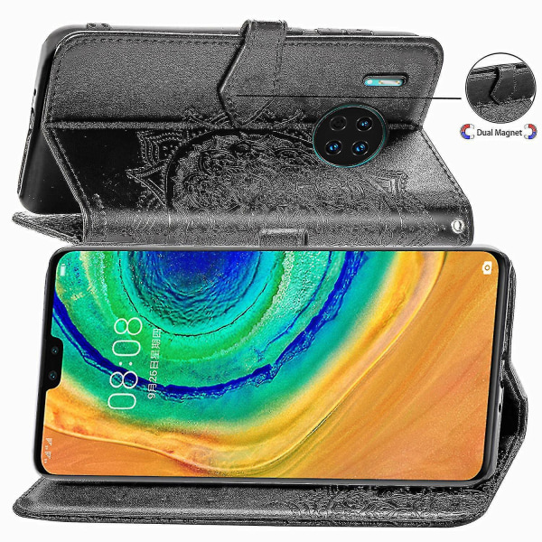 Huawei Mate 30 case cover, magneettinen flip iskunkestävä