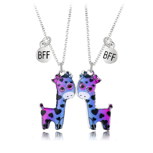 2pcs Matching Necklace For Best Friends Personalized Magnet Heart Pendant-yyc CMK