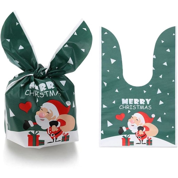 Christmas Candy Bag Xmas Cookie Packing Bags Cellophane Party Treat Bags for Birthday Party Snack Wrapping Wedding Gift(Style 3)