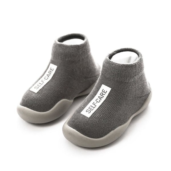 Unisex Soft Rubber Baby Toddler Shoes Gray 20-21