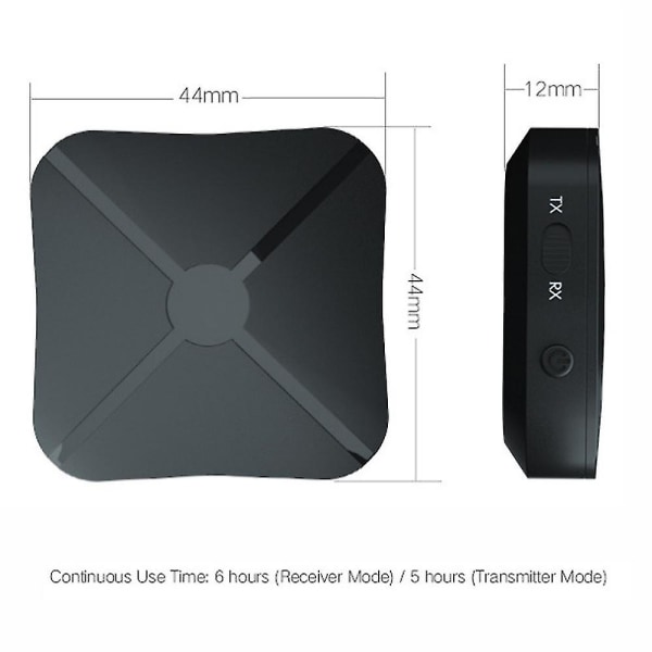 Bluetooth-sendermottaker 2-i-1 trådløs lydkonverter