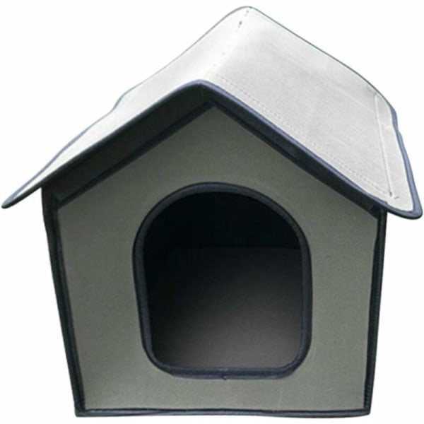 Outdoor Dog House > Vedenpitävä kissan talo > Talvi ulkona kissan talo lemmikeille > Taitettava ekologinen suoja kissalle/kanille/pienelle koiralle (harmaa)