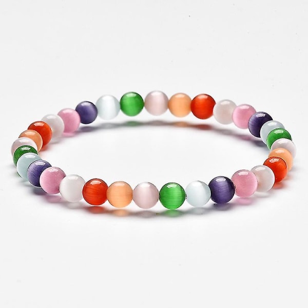 7 Chakra Krystal Armbånd, Naturlig Ædelsten Perle Chakra Armbånd