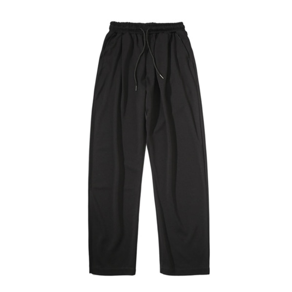 Man High Waisted Baggy Sweatpants Skin-friendly And Breathable Slacks Gift For Christmas Birthday New Year CMK Black L