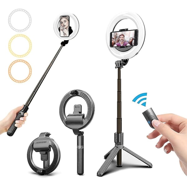 Jalusta Bluetooth Remote Selfie Ring Light 6,3"