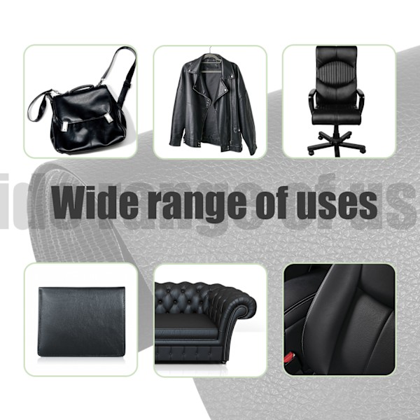 Självhäftande reparationslapp konstläder 50x138 cm Black Black Variety
