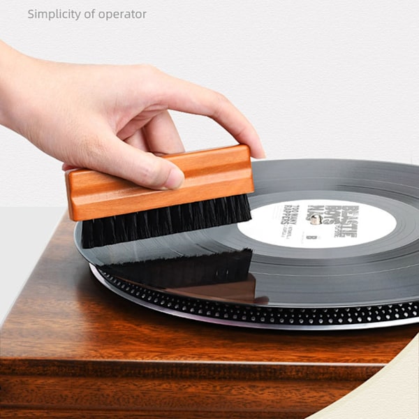 Vinylplade Rengøringsbørste Antistatisk Fløjl LP Rengøringsmiddel Fjern Støv Snavs og Affald Antistatisk Design
