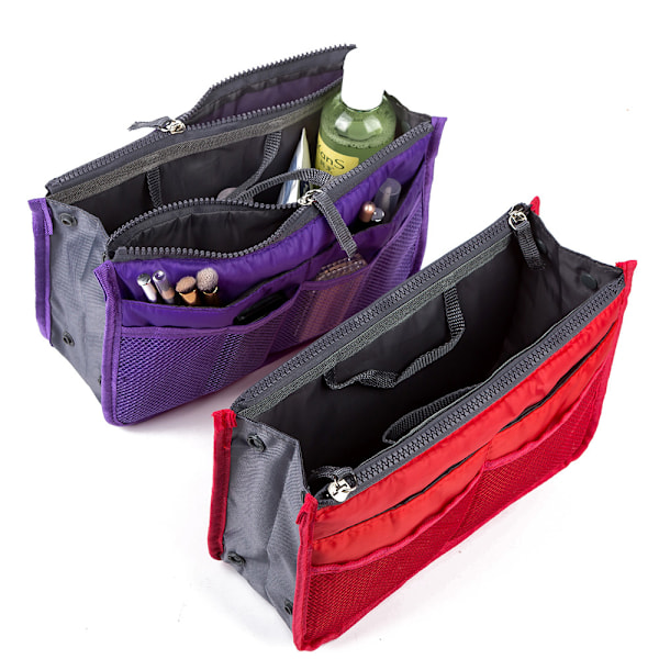 Bag in bag veskeinnsats toalettmappe Grey grå
