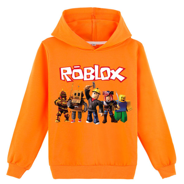 Roblox Kids Hoodie Jakke Pullover Sweatshirt Oransje 120cm orange 120