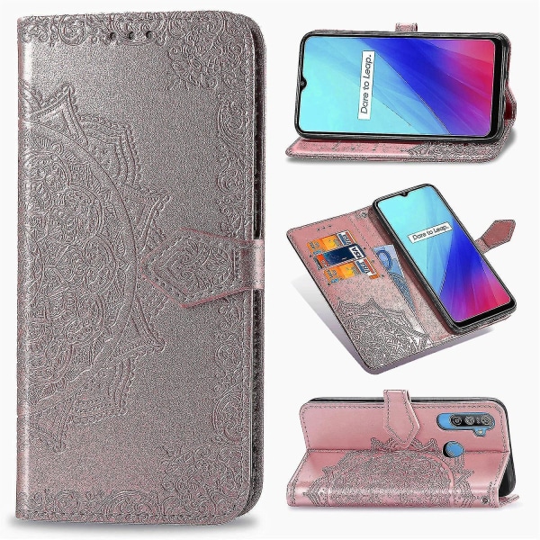 Realme C3 Case Cover Magneettinen Flip Protection-Rose Gold