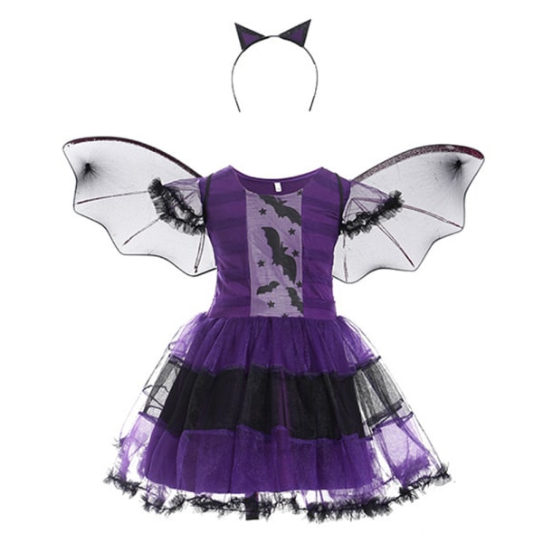 Häxdräkt för flickor, Fancy Dress Up for barnspindel, Halloween