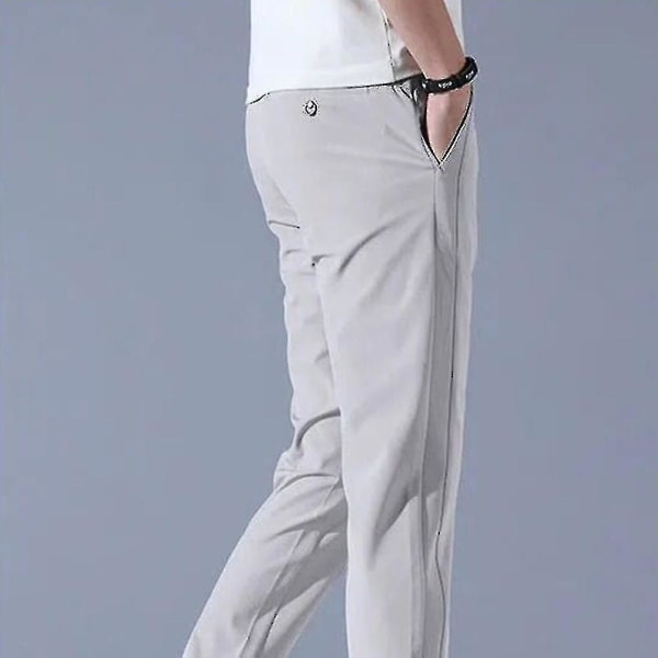 Golfbukse for herre Hurtigtørkende lang Komfortabel fritidsbukse med lommer CMK Black 32