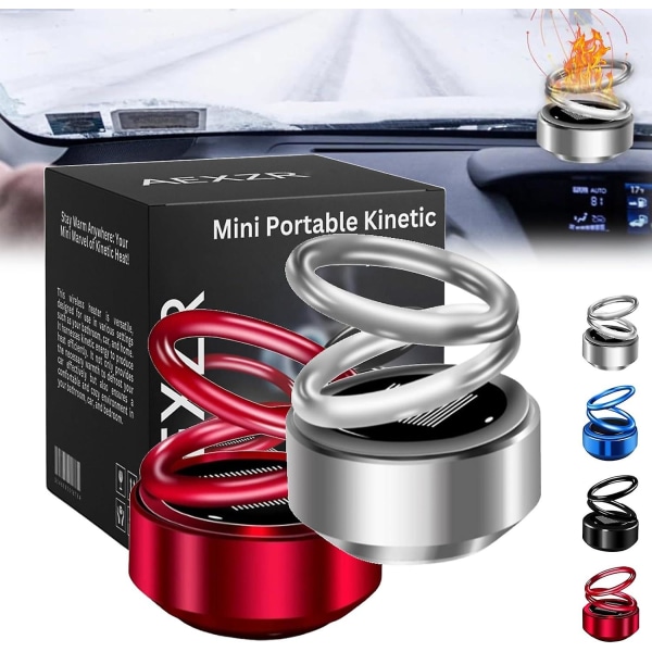 Portable Mini Kinetic Aromatherapy, Mini Portable Kinetic Heating Aromatherapy Gray Red