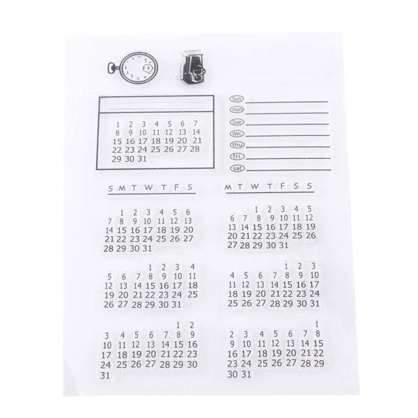 【Lixiang Store】 Transparent genomskinlig silikonstämpel för Scrapbooking Fotoalbum Dekorativ kalender 11*16cm