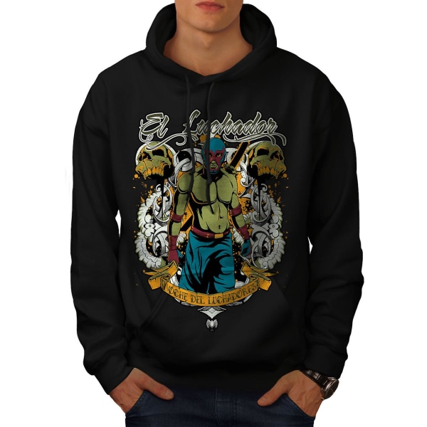 Fighter Zombie Fantasy Men BlackHoodie | Wellcoda CMK Black 3X-Large