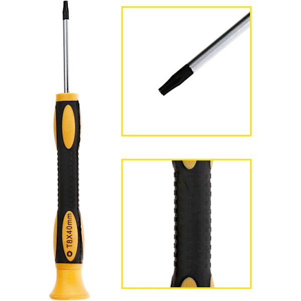 Turvallinen T8 Torx-ruuvimeisseli Xbox One ja 360 PS3 PS4 DIY-ruuvimeisselille