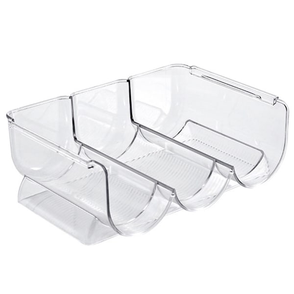 Stackbar Transparent Plastvinflaskehållare för Hemvisning - Rymmer 3 Flasko 3 layers