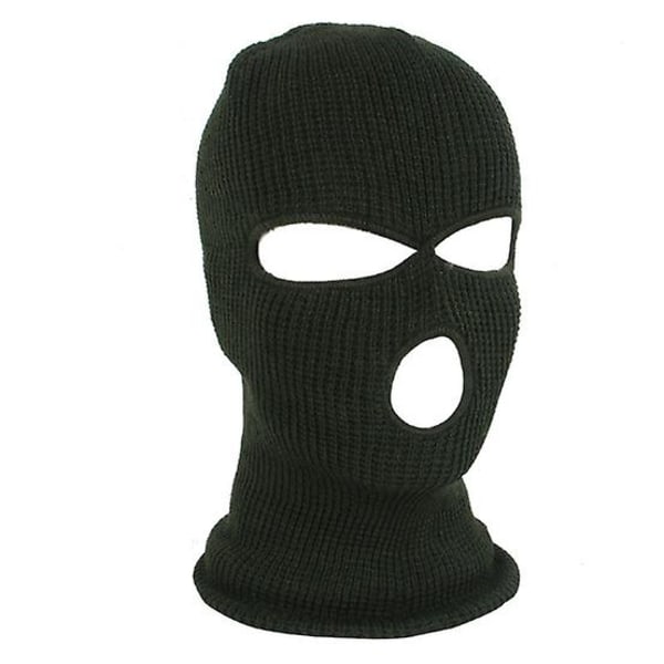 Mask Winter Knit Hat Hooded Tactical Warm Hat ArmyGreen