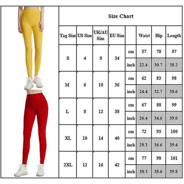 Superstretch-leggings med høy midje for kvinner Yellow M