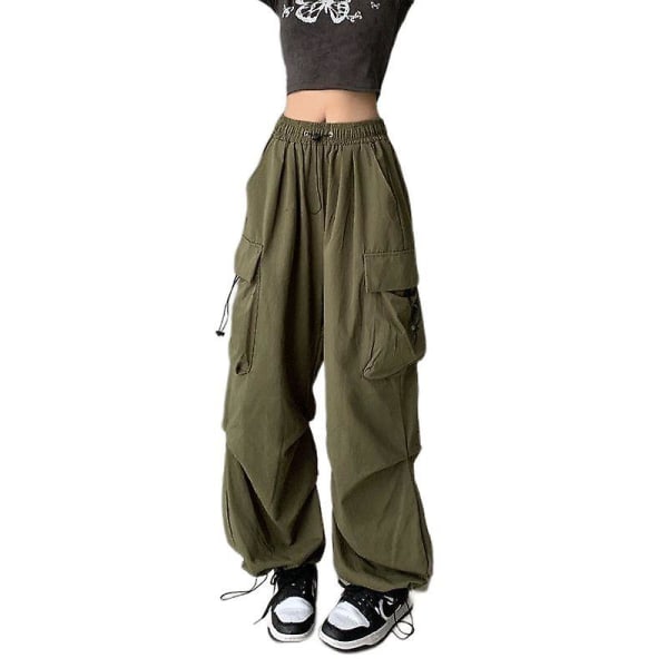 Naisten uudet kevät Löysät Casual Street Pants CMK ARMY  GREEN S