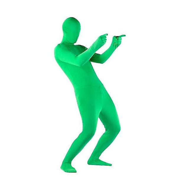 Stretchy Body Green Screen Suit Video Chroma Key-kompatibel baggrund Usynlig effekt Tætsiddende kostume Body Cosplay Kostumer 170cm-190cm 160cm
