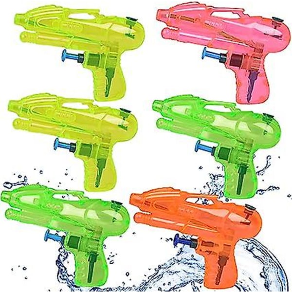 Liten vattenpistol 6 st plast vattenpistol for barn slumpmässig färg